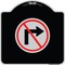 Signmission No Right Turn Graphic Only Heavy-Gauge Aluminum Architectural Sign, 18" x 18", BS-1818-23592 A-DES-BS-1818-23592 - alternate 1